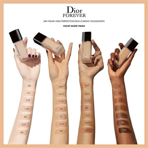 dior forever clean matte foundation swatches|dior foundation shades explained.